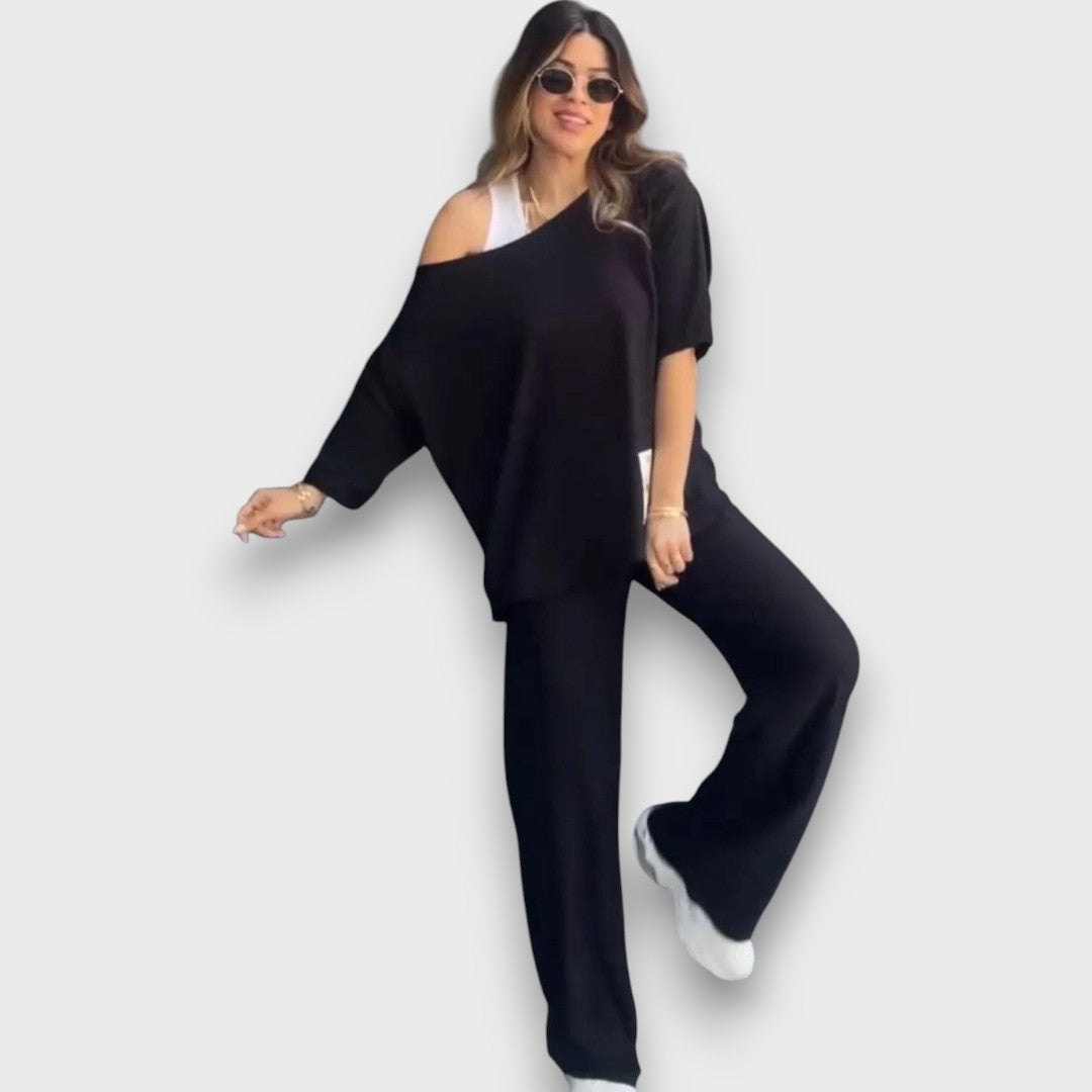 מריאנה – סט רפוי עם טופ אסימטרי